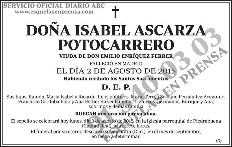 Isabel Ascarza Potocarrero